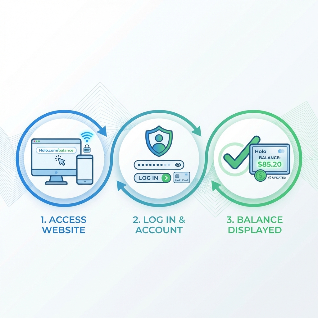Check Holo Card balance process