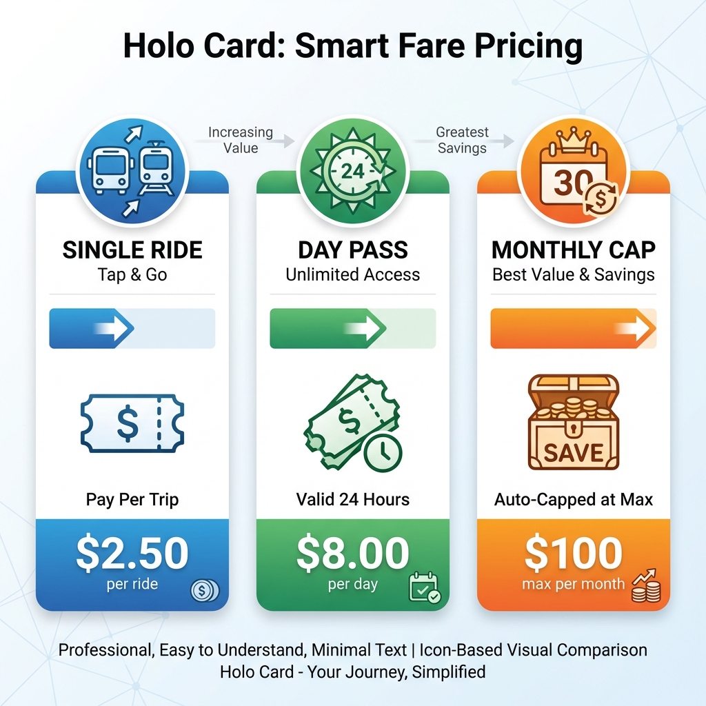 Holo Card fare pricing chart